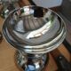 12 coupes à glace anciennes en inox