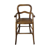 Chaise haute en bois avec assise imitation cannage
