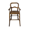 Chaise haute en bois avec assise imitation cannage