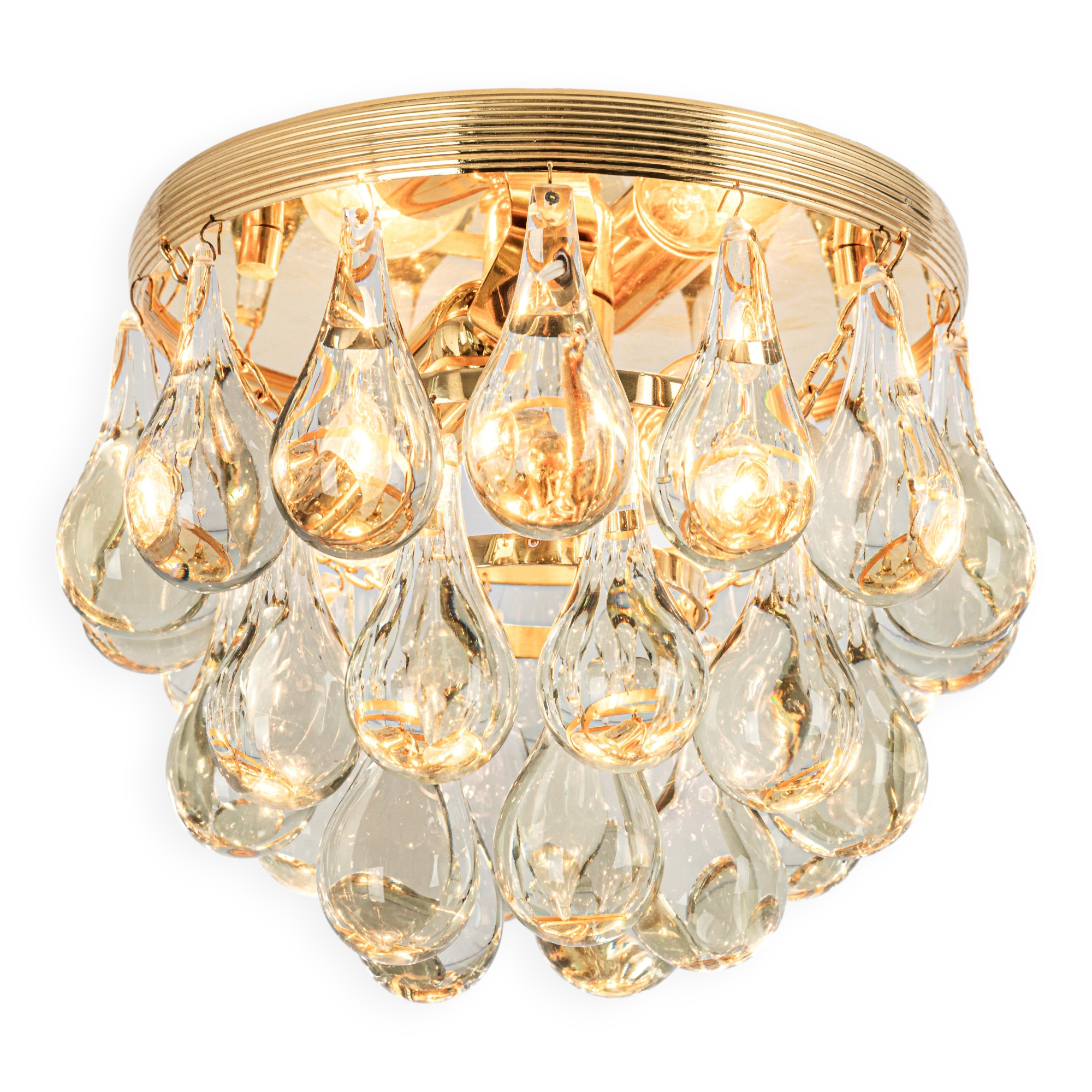 Small Murano glass ceiling pendant in the shape of a drop by C.Palme, Germany, 1970s.