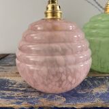 Art Deco triple globe waterfall pendant light