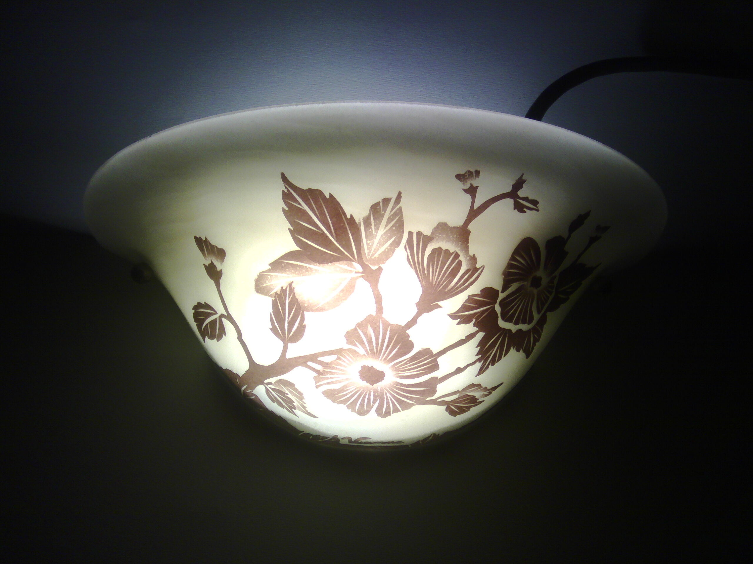 Two Vianne glassware wall light