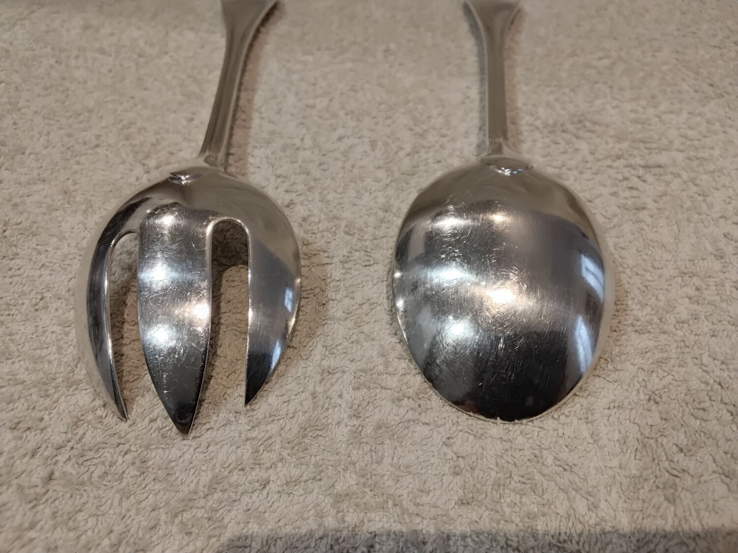 2-piece silver-plated salad serving set by Christofle Albi