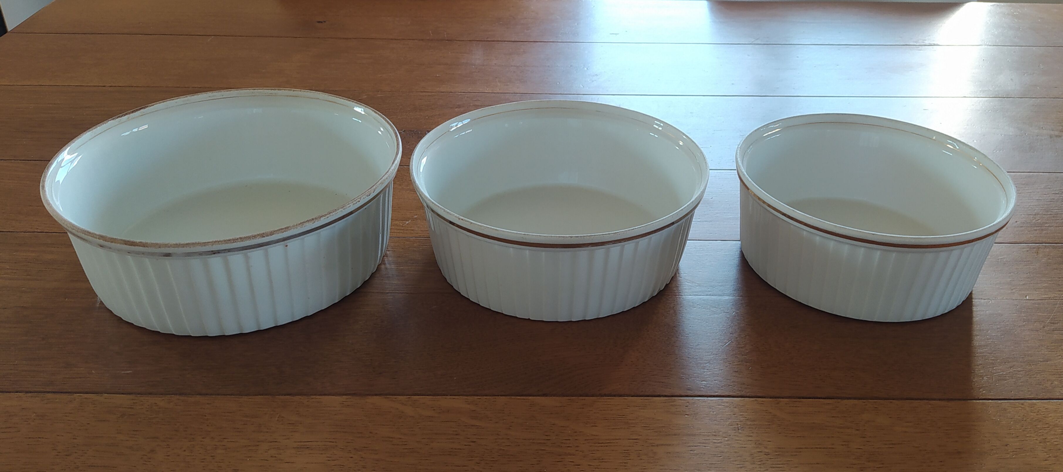 Set of 3 Limoges porcelain bowls