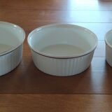 Set of 3 Limoges porcelain bowls