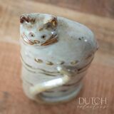 Figurine de chat vintage en céramique, décoration d'intérieur originale, cadeau pour les amoureux des chats