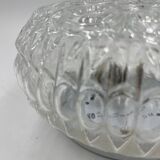 Molded glass ceiling light with relief