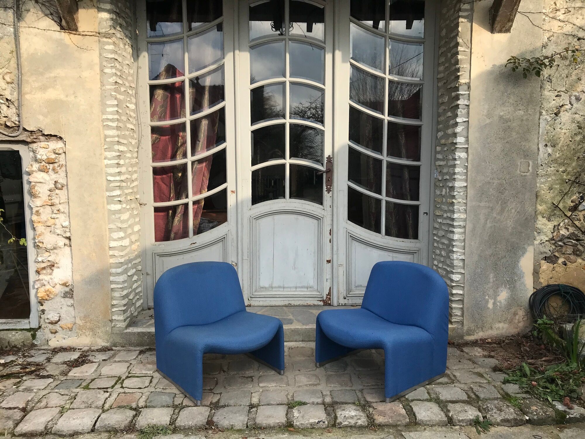 Pair of "Alki" armchairs by Giancarlo Piretti, Castelli edition, distributed by Artifot, circa 1970