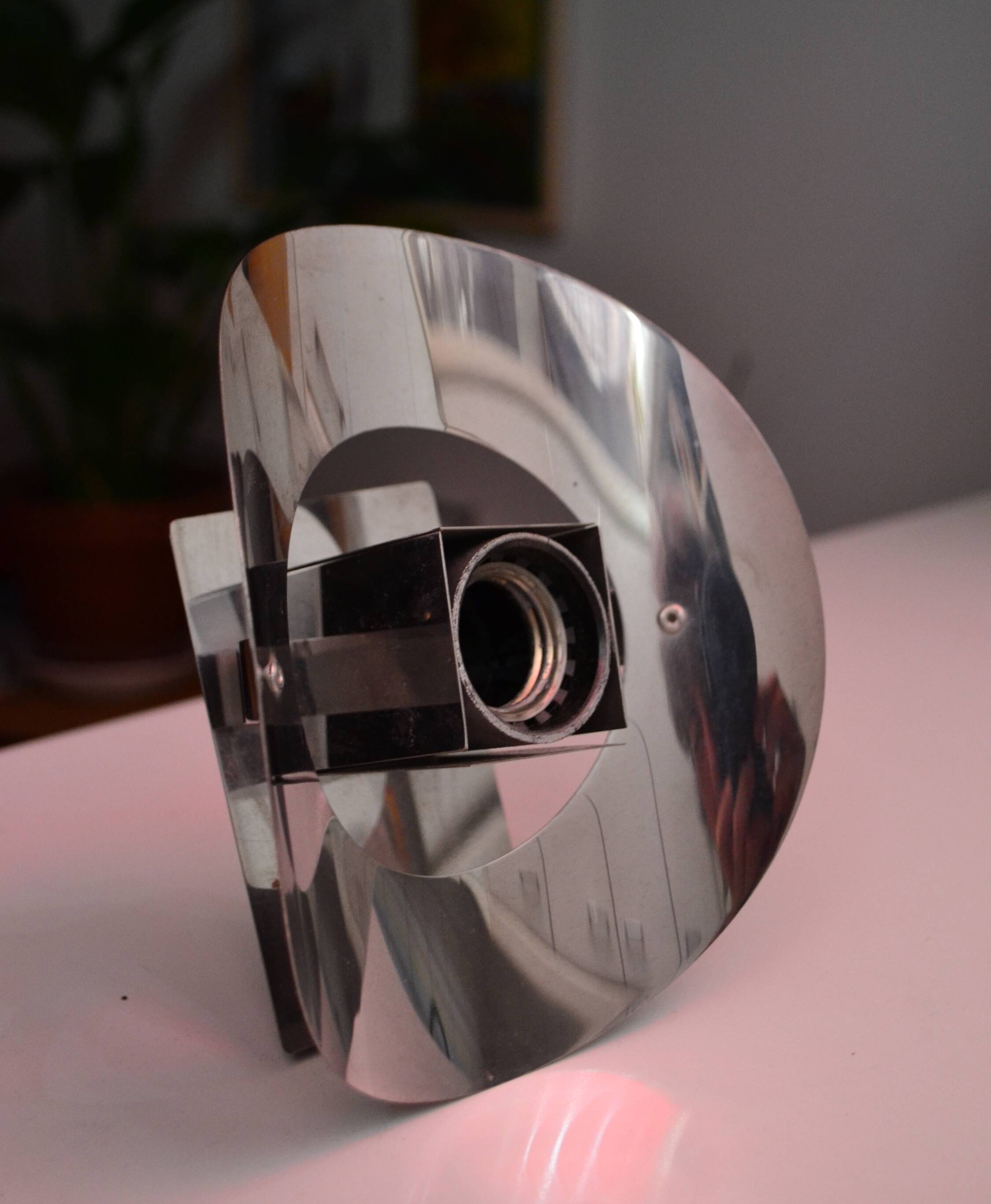 70s Chrome Wall Light