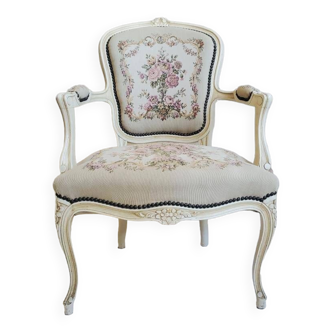 Fauteuil vintage style Louis XV