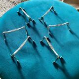 6 Christofle silver-plated metal knife rests
