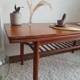 Scandinavian coffee table circa 1960 - by F. Ohlsson in teak (model Sesam, brand Tingstrom)