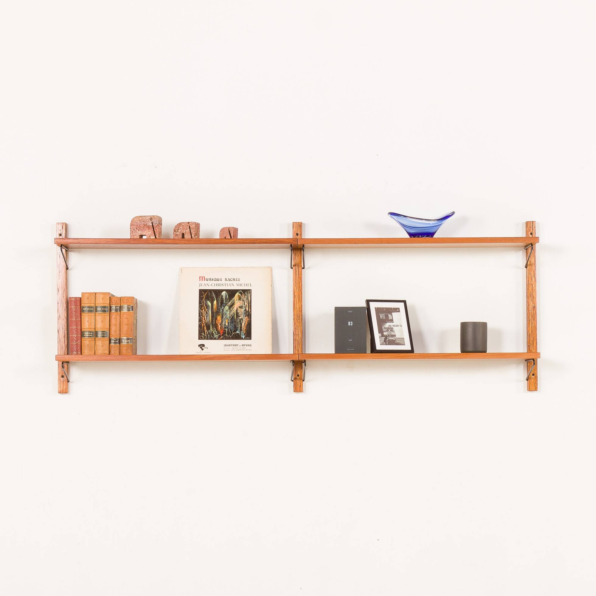 Danish mid-century upcycled teak shelving unit.