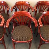 8 fauteuils bistrot anciens