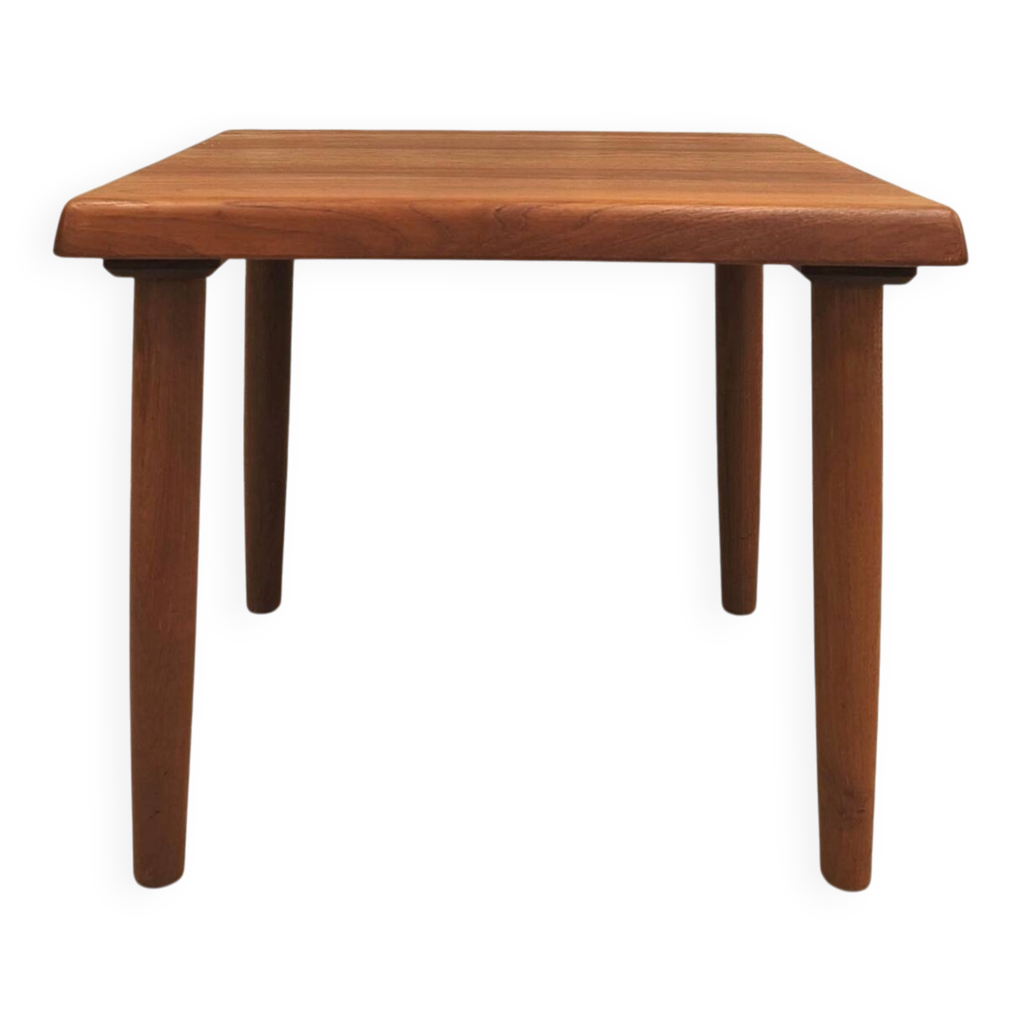 Teak coffee table designed by Niels Bach, Danish production.