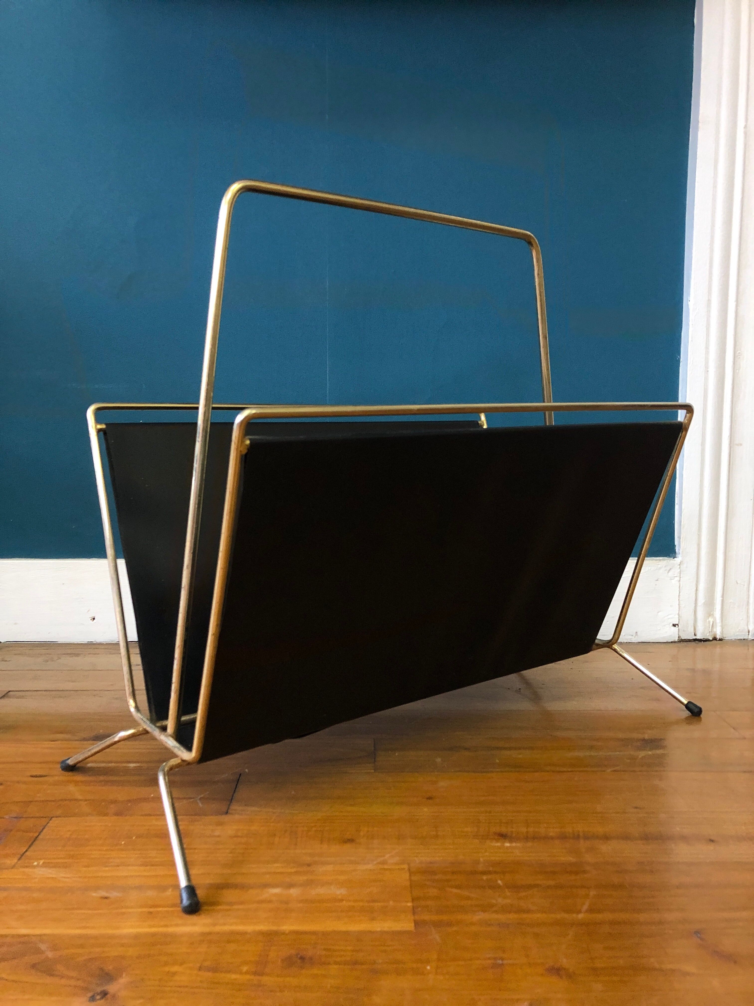 Vintage metal magazine holders