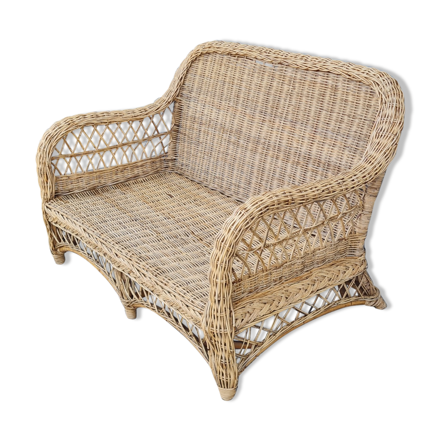 Rattan and wicker sofa 1960