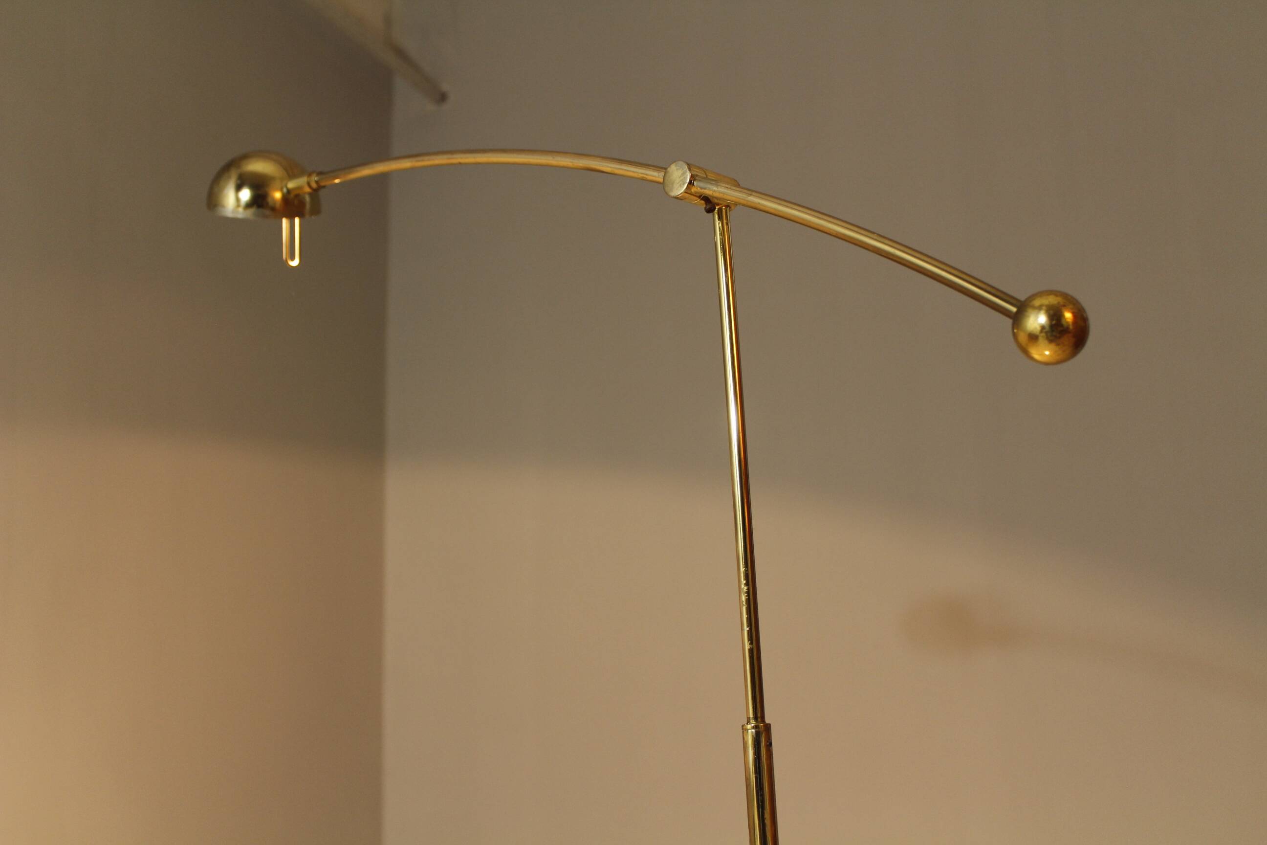 Brass Floor Lamp from Massive, Belgium, 1980s