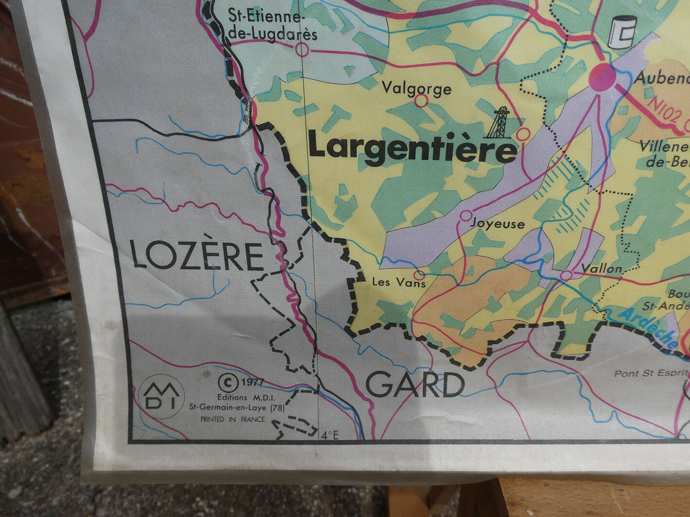 Former vintage school card MDI Rhône-Alpes