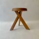 Tabouret vintage S31 en orme massif de Pierre Chapo vers 1970