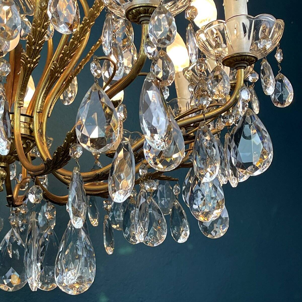 Large crystal chandelier, Italy, 1950s