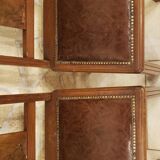 2 solid wood art deco chairs