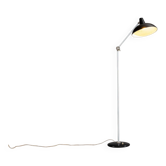 Lampadaire JJM Hoogervorst noir Anvia Almelo Pays-Bas 1950