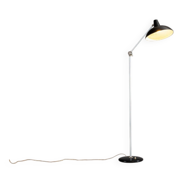 Lampadaire JJM Hoogervorst noir Anvia Almelo Pays-Bas 1950