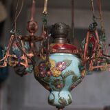 Antique bronze Napoleon III pendant light, 19th century ceiling lamp