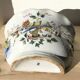 Flower holder old wall flower in earthenware signed MD porcelain hand painting