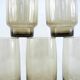 6 smoked brown glasses - Tivoli Luminarc Arcoroc France - vintage 70s