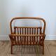 Vintage rattan wicker magazine rack