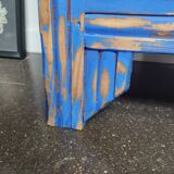 Vintage Jam Cupboard / Small Blue Workshop Cabinet