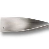 Contemporary Kitchen Counter Stool Old Silver Steel & Dark Brown Leather