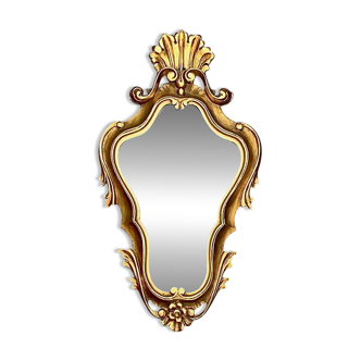 Golden Baroque Resin Wall Mirror – Rococo Style