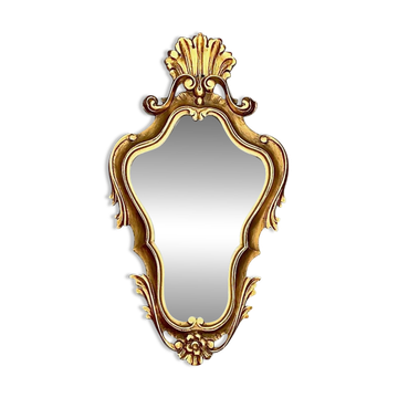 Miroir mural baroque doré en résine – style Rococo