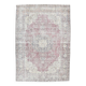 Tapis turc vintage gris beige délavé 7x10, 216x304 cm,