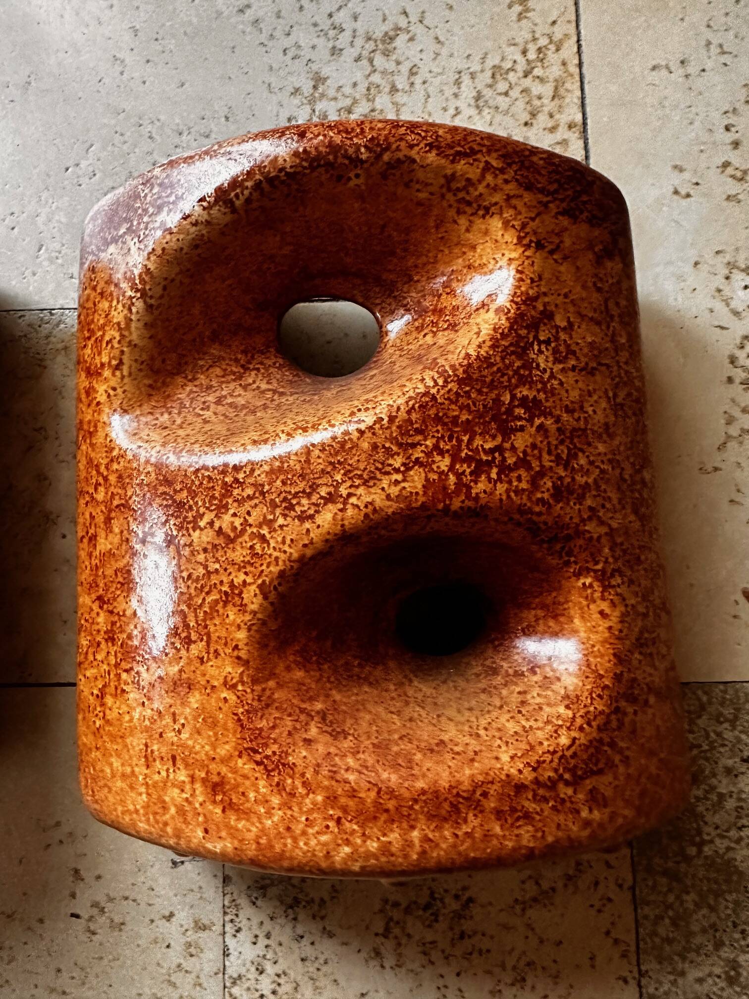 Pair of vases by Roberto Rigon for Bertoncello cermamiche d'arte