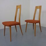 Cherry wood chairs by Ernst-Martin Dettinger, Germany, 1960s, set of 2.