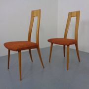 Cherry wood chairs by Ernst-Martin Dettinger, Germany, 1960s, set of 2.