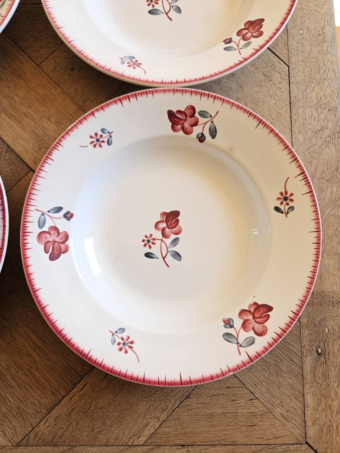 Digoin retro soup plates, Margaret