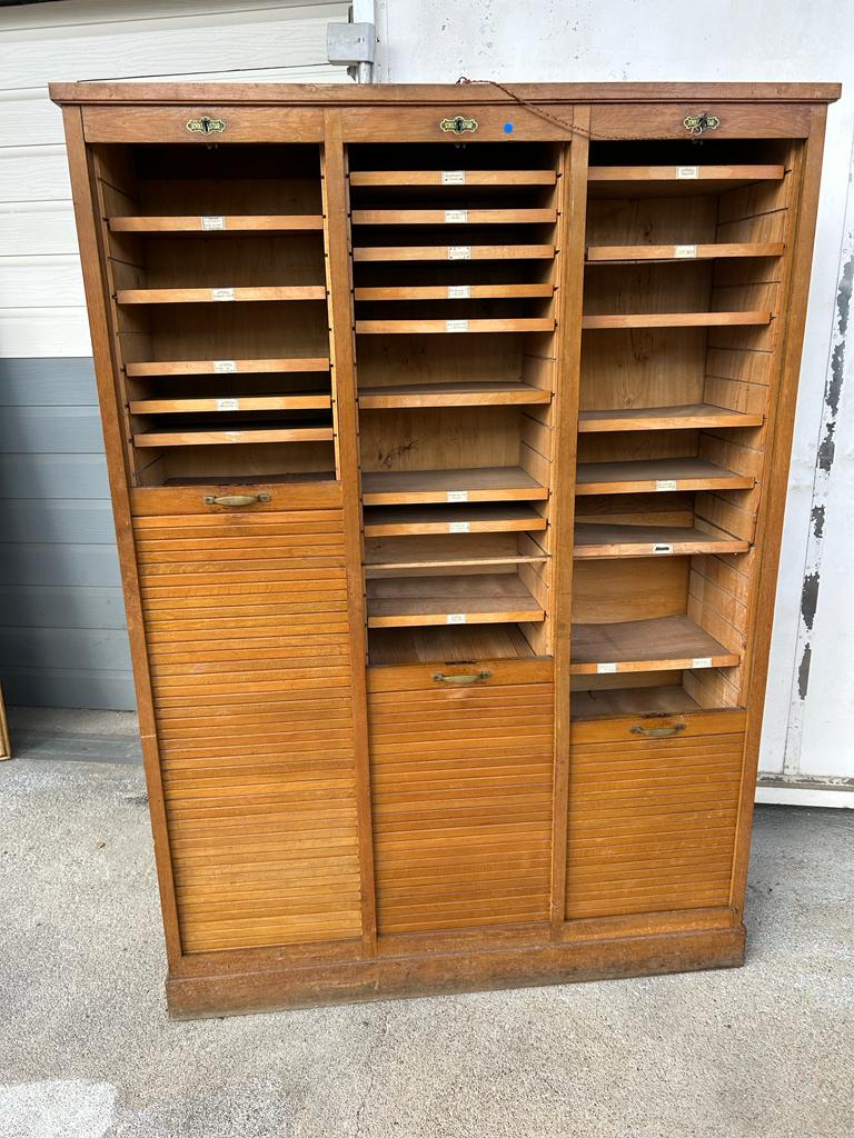 Triple oak curtain binder early xxth curtain Scholz Star Paris