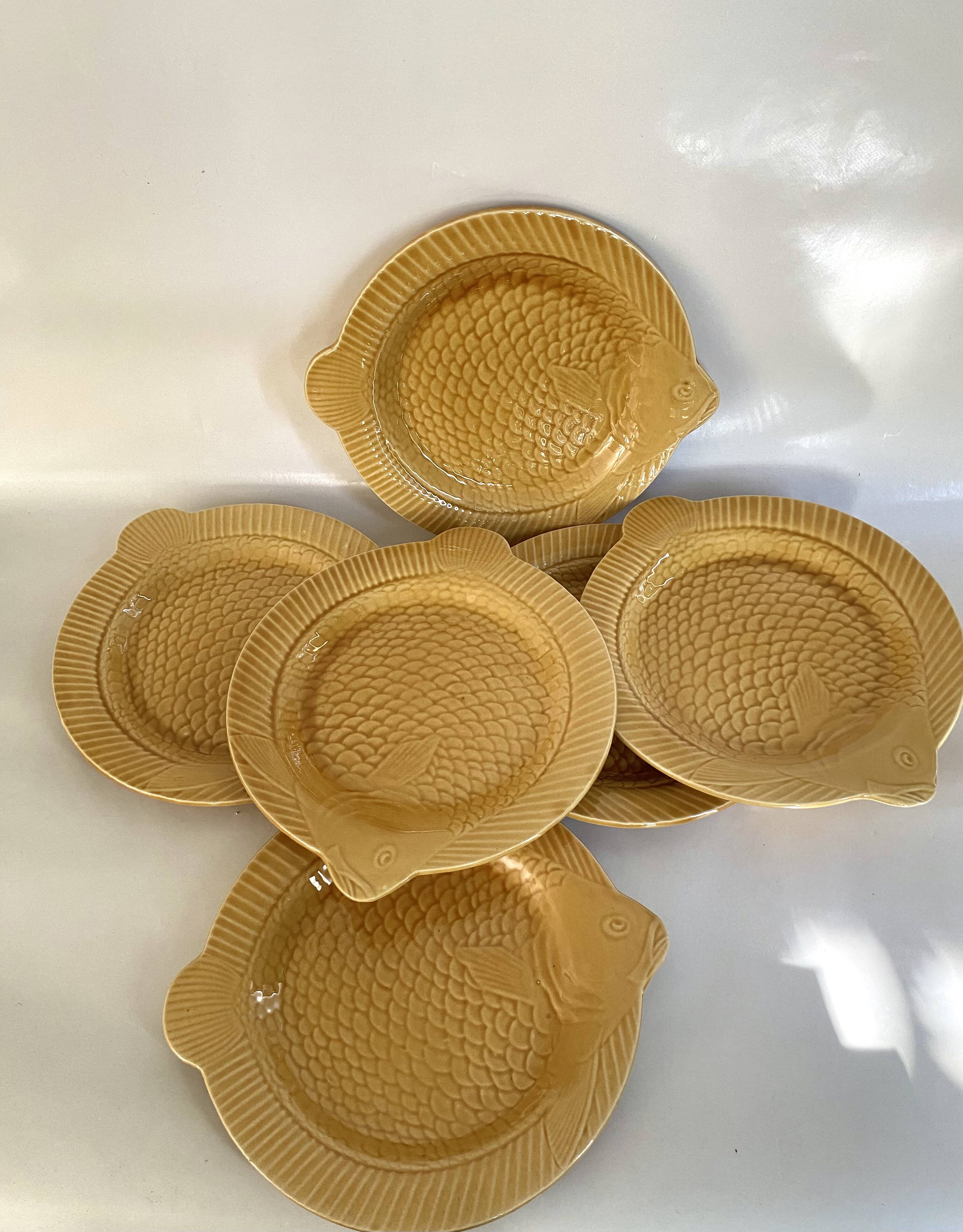 6 Sarreguemines plates