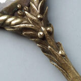 Mirror opposite hand bronze XVIII 13x32cm