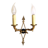 French antique bronze double Empire wall sconce with arrow and swan detail 4317.