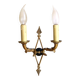 French antique bronze double Empire wall sconce with arrow and swan detail 4317.
