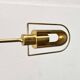 Vintage Hollywood Regency brass floor lamp by designer Florian Schulz, 1970s.