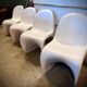 4 fauteuils style Panton blanc