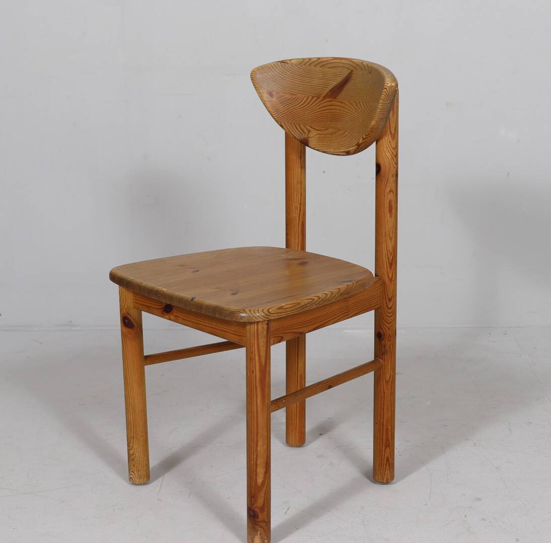 Lot de 6 chaises de salle à manger, Rainer Daumiller, bois de pin, années 1970
