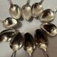 Set of 10 small Boulenger spoons in silver-plated metal